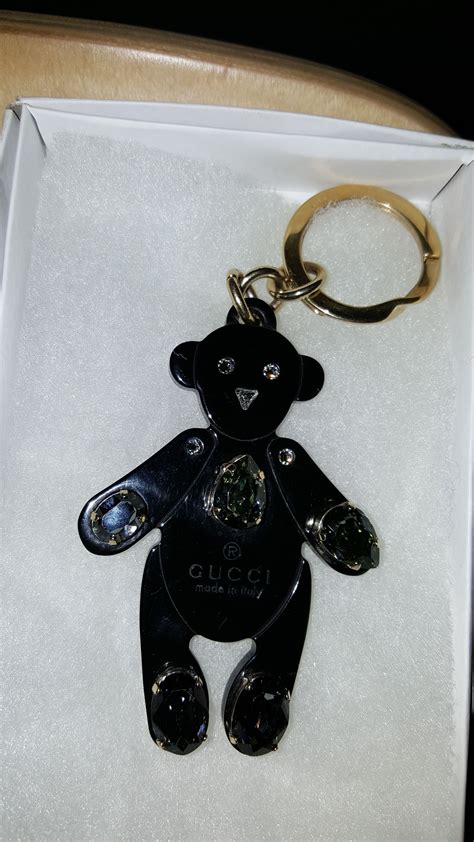 gucci bear key chain|vintage gucci key holder.